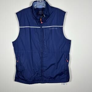 Vineyard Vines Men's Size Large Fleece Lined Navy Blue Full Zip Windbreaker Vest